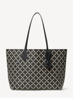 Abigail Printed Tote Bag Black