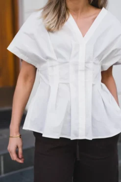 Adamma Poplin Blouse White