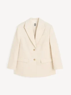 Adele Single-Breasted Blazer Soft White