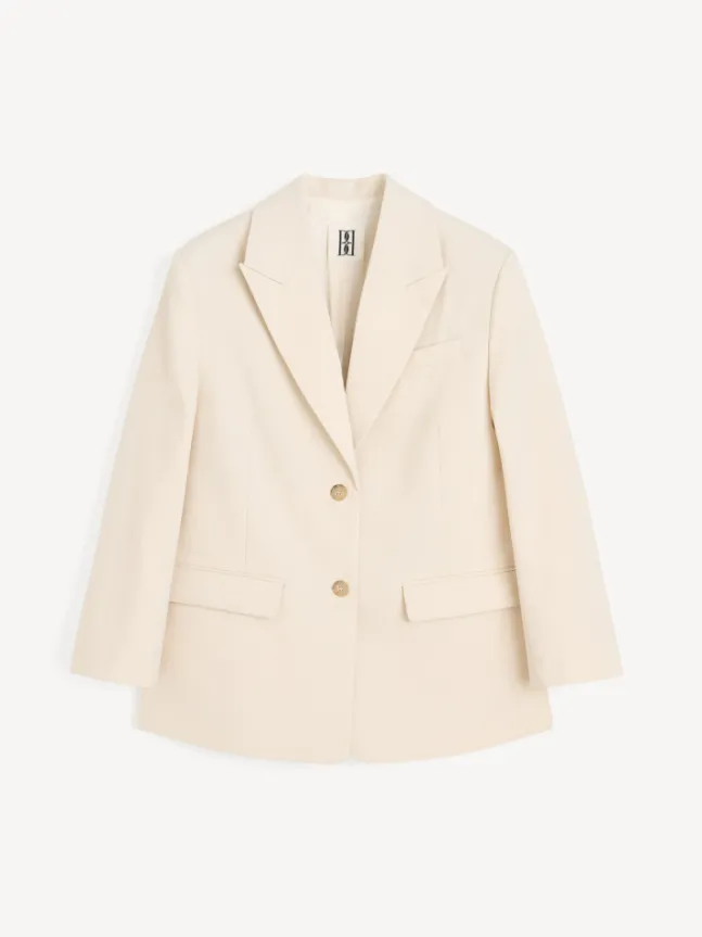 Adele Single-Breasted Blazer Soft White