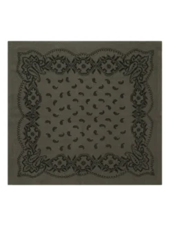 Adelina Paisley Knit Scarf Army