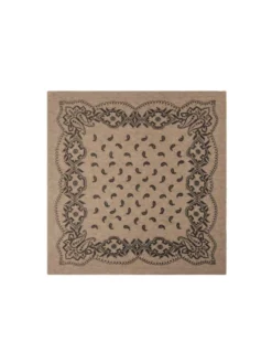 Adelina Paisley Knit Scarf Beige Melange