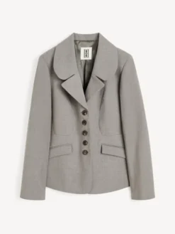 Adrienna Single-Breasted Blazer Brown Melange