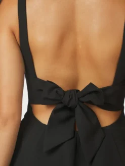 Agape Structure Tie Top Black