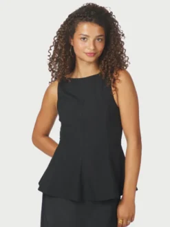 Agape Structure Tie Top Black
