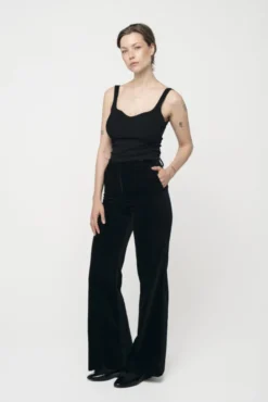 Aime Velvet Pants Black