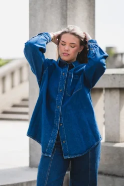 Alex Shirt Washed Dark Blue
