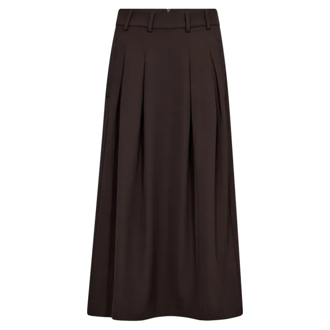 Alini Anya Pleat Skirt Dark Brown