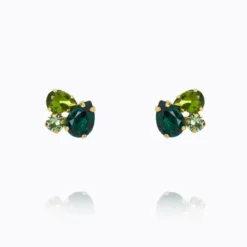 Alisia Earring Gold Green Combo