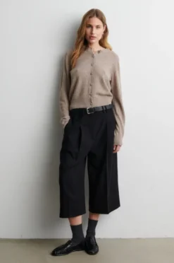 Amala Knit Cardigan Mid Brown Melange