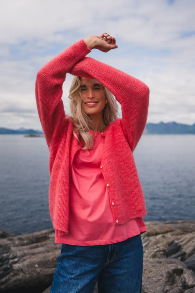 Amalie Cardigan Tea Rose