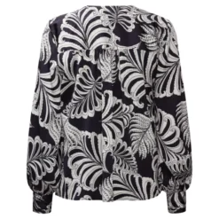 Amelia Shirt Navy Palm
