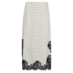 Ameli Dot Lace Skirt Offwhite