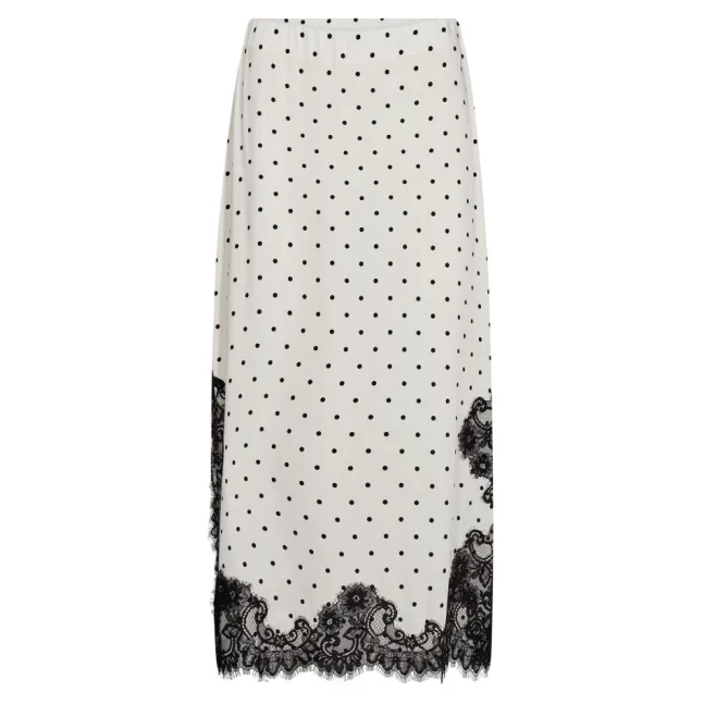 Ameli Dot Lace Skirt Offwhite