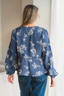 Andena Amabella Shirt Vintage Indigo Flower