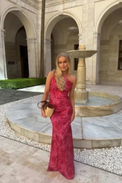 Andreaic Maxi Dress Soft Rose Print