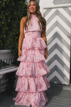 Angeline Maxi Dress Blush Bloom