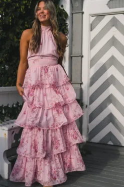 Angeline Maxi Dress Blush Bloom