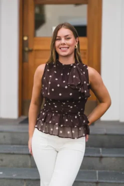 Ansol Big Dot Top Brown