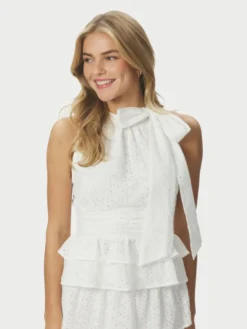 Ansol Emb Top Offwhite