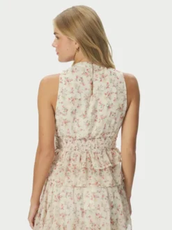 Ansol Meadow Printed Top Creme