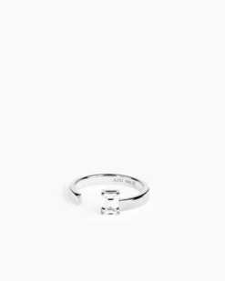 Aperto Emerald Ring Silver