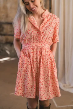 Astrid 2/4 Dress Cayenne Flower