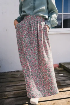Astrid HW Skirt C Green Flower
