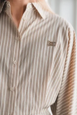 Atari Dress Oat Stripe