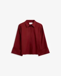 Atari Linen Shirt Rust Red