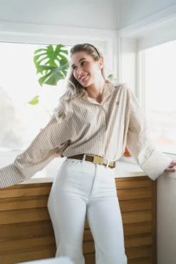 Atari Shirt Oat Stripe