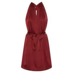 Ava Mini Dress Semi Rich Merlot