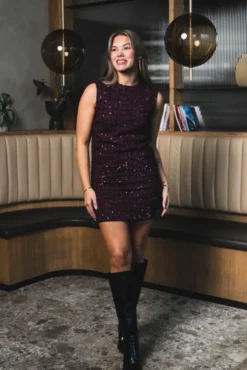 Avani Dress Burgundy