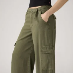 Baggy Dad Cargo Drapey Ivy Green