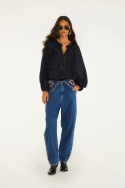 Baloon Gold And Blue Denim