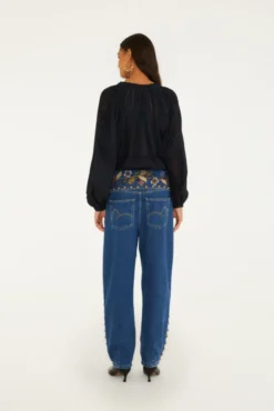 Baloon Gold And Blue Denim