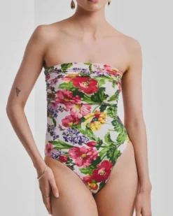 Bandeau Swimsuit Daylight Bloom