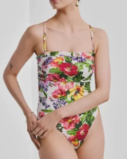 Bandeau Swimsuit Daylight Bloom