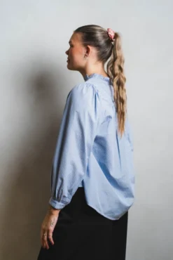 Barba Striped Blouse Light Blue