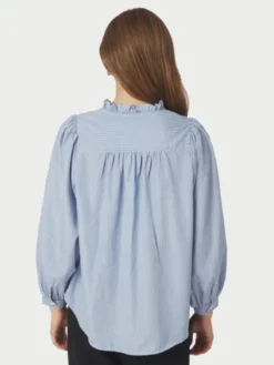 Barba Striped Blouse Light Blue