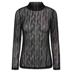 Barb Turtleneck Blouse Black