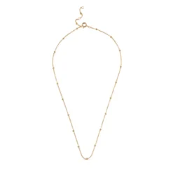 Beaded Chain Necklace Gold