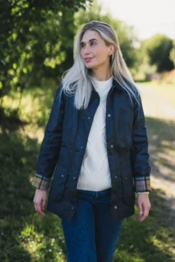 Beadnell Wax Jacket Navy