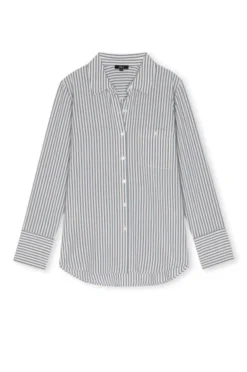 Beck Ivory Steel Blue Stripe