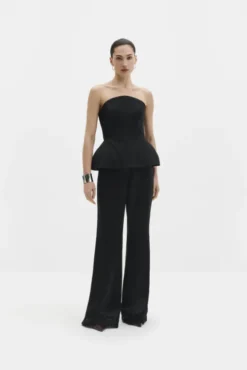 Bellina Sculpted Corset Top Black