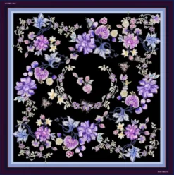 Betty Violet Flower Black/Blue/Purple