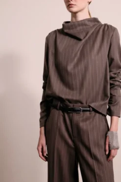 Beverly Structured Top Mole Stripe