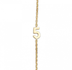 Big Number Necklace Gold - 50L - 5