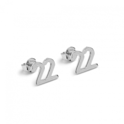 Big Number Studs Silver - 22