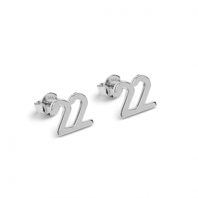 Big Number Studs Silver - 22